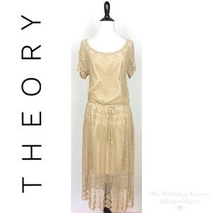 Theory Open Knit Crochet Dress